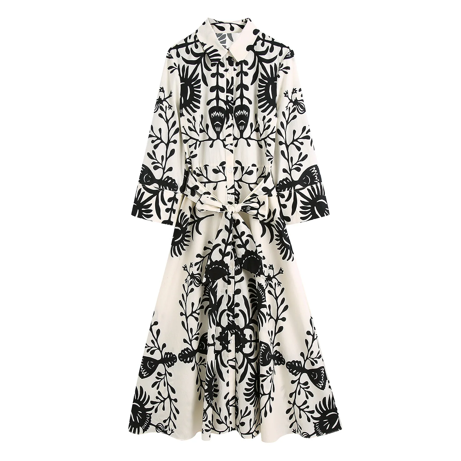 Robe Vintage à Imprimé Floral pour Femme, Totem, avec Nministériels d, Ceintures Féminines, Chemise 