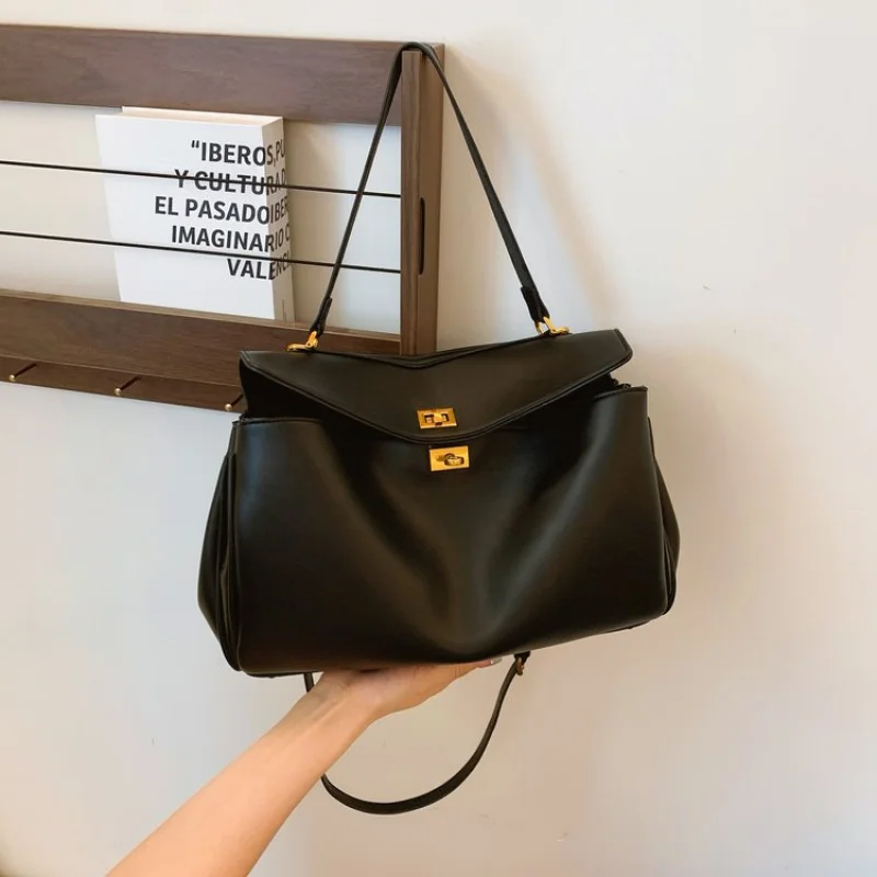 Sac à main élégant classique haut de gamme pour femmes, en cuir, design tendance, sac fourre-tout de