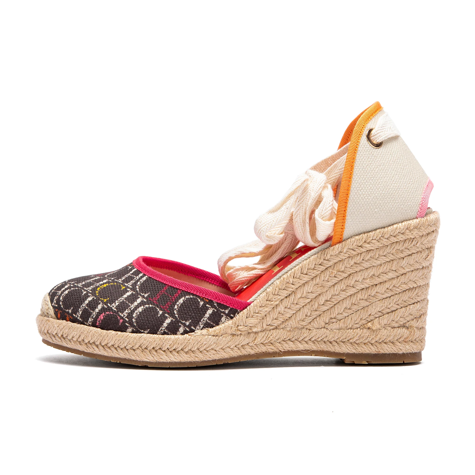 Sandales pour femmes 2025 nouvelles sandales à talons inclinés inférieurs en chanvre chaussures pour
