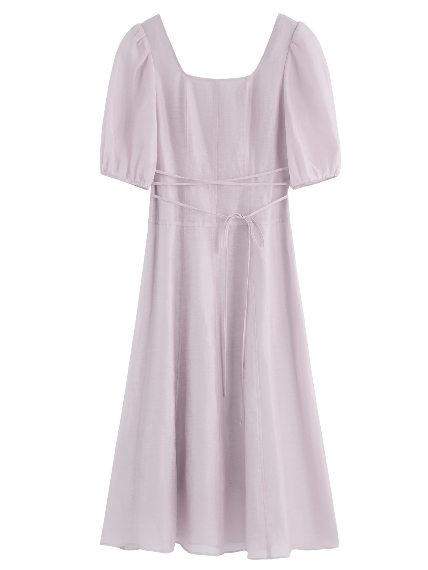 FSLE manches bouffantes col carré robe de Style français pour les femmes 2025 été nouveauté romantiq