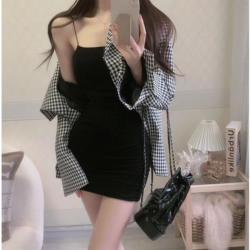 Mini robe fourreau élégante, couleur unie, sans manches, Type A, courte, Sexy, Slim, amincissante, c