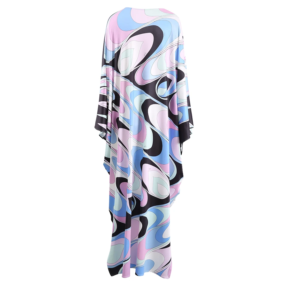 Robe longue décontractée pour femmes, élégante, ample, col rond, manches chauve-souris, nouveau Styl