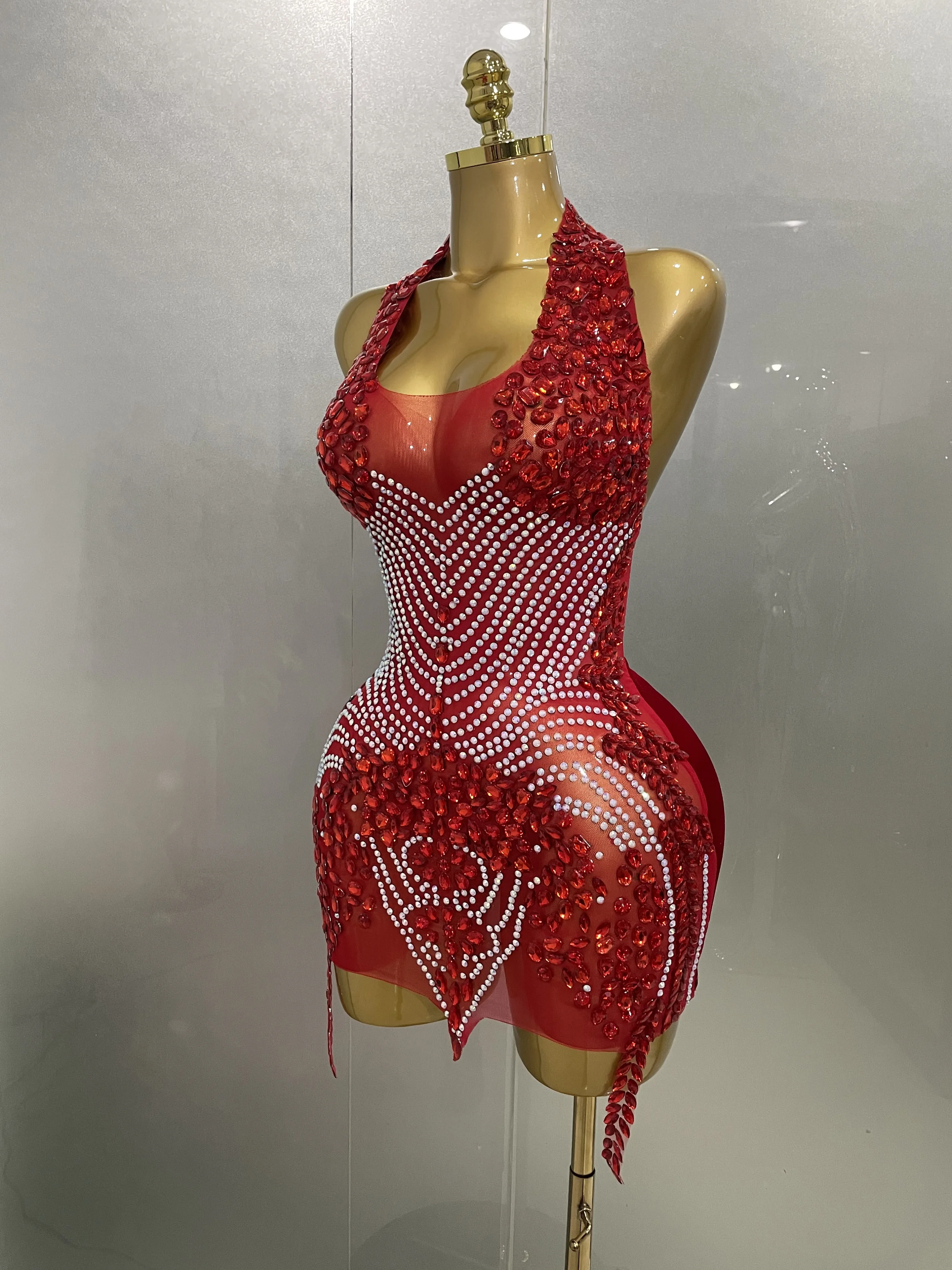 Robe courte dos nu en velours pour femme, biscuits kly, maille, tenue de soirée, Rh, fête d'annivers