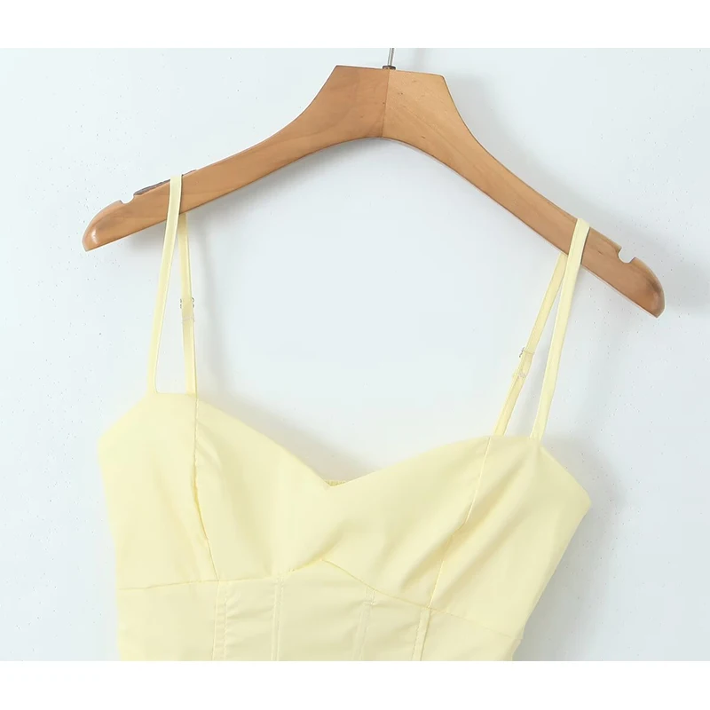 YENKYE-Mini robe en arête de poisson pour femme, taille en arête de poisson, fronde saillante, dos à
