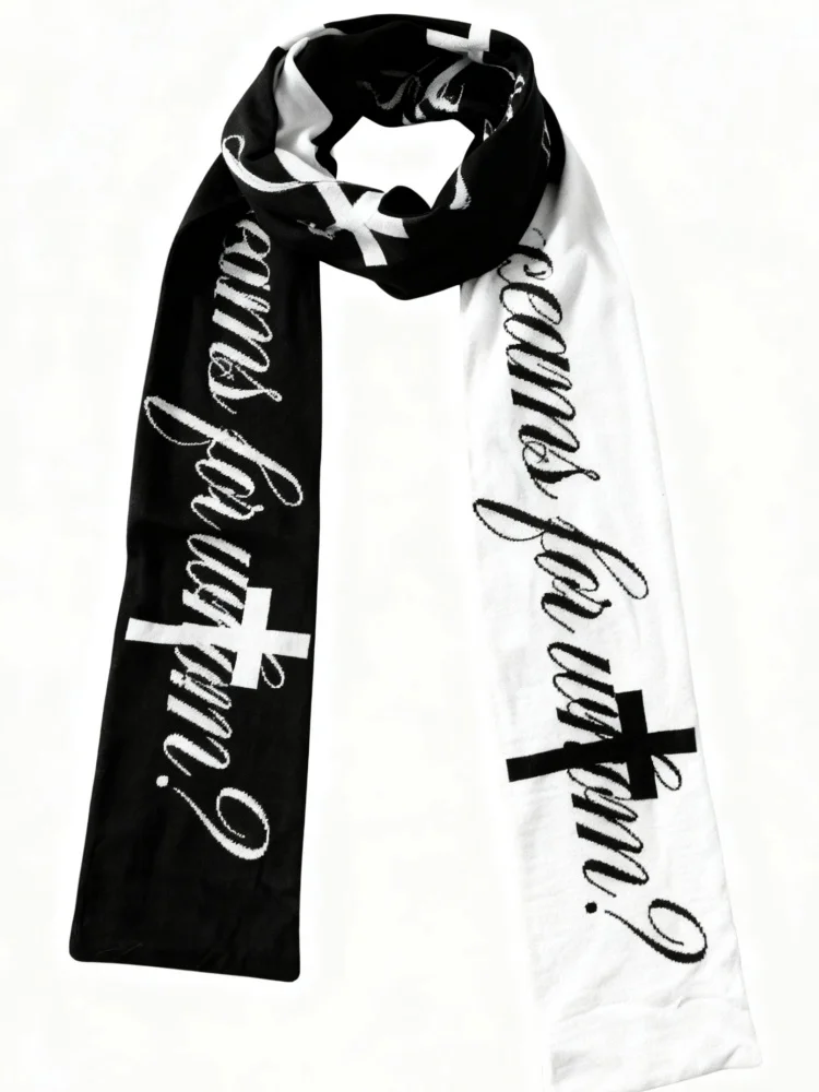 Femmes automne hiver millénaire mode rétro Double face haute rue personnalité créative lettre laine