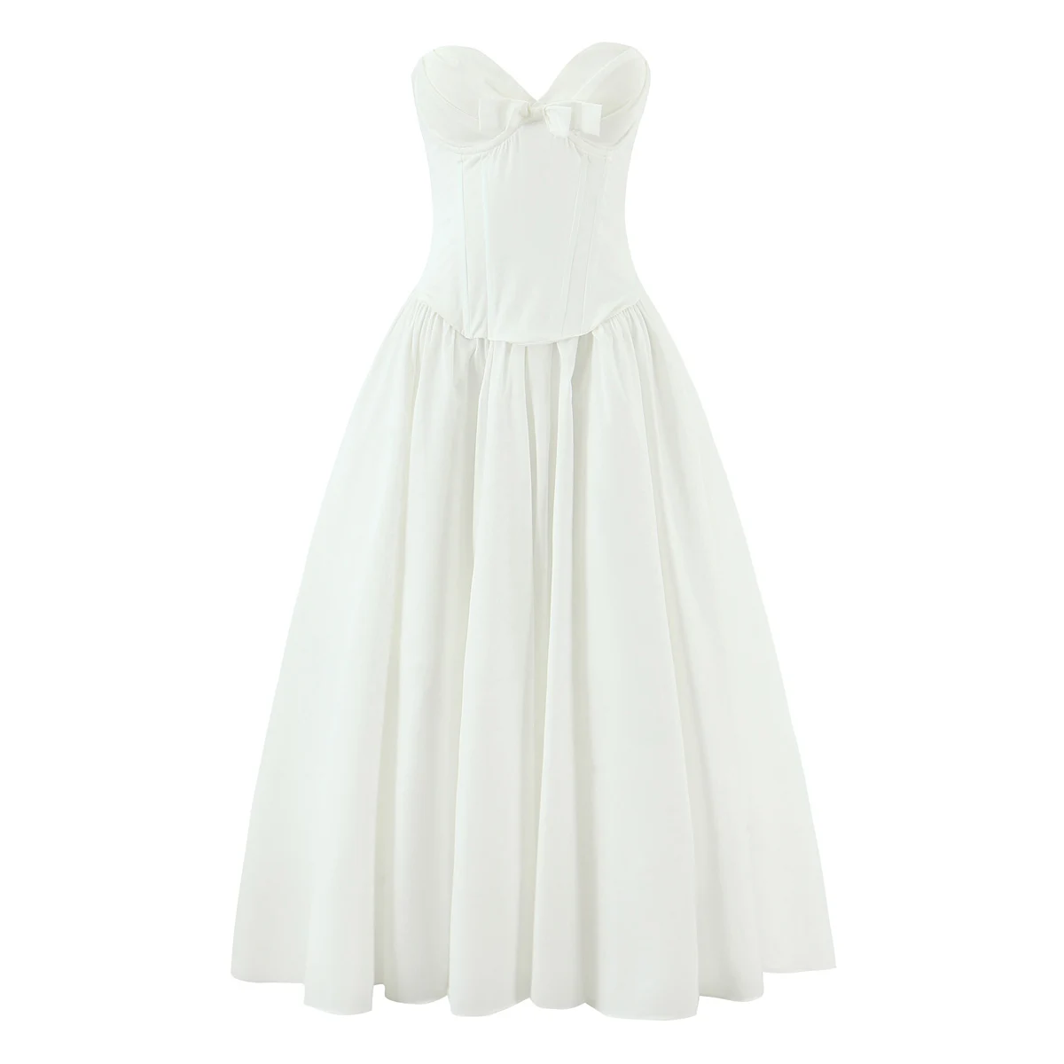 3 couleurs Sexy fil poitrine désossage taille mince longue robe sans bretelles femmes croix laçage d
