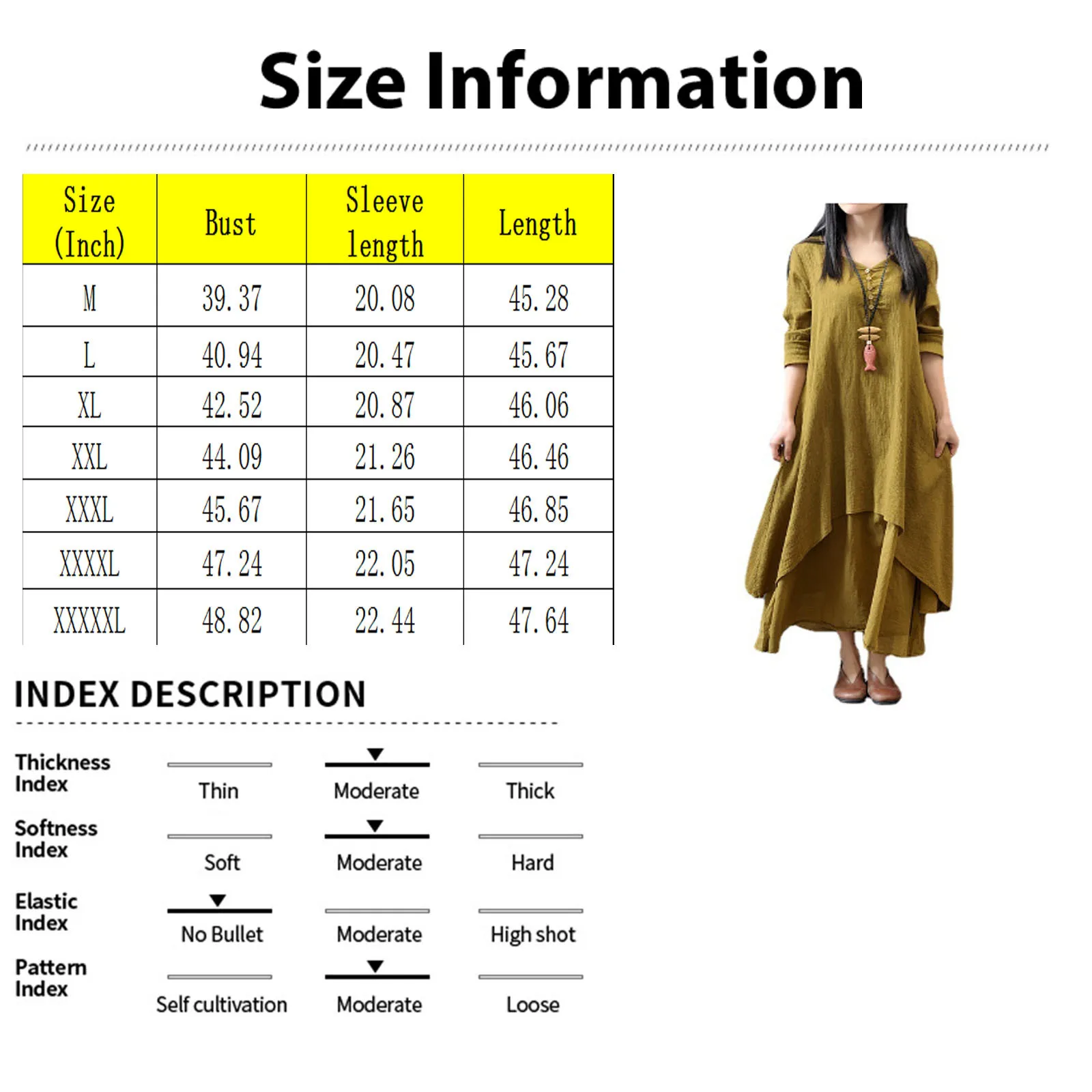 Robe longue en coton pour femmes, décontractée, à la mode, avec boutons, couleur unie, pour document