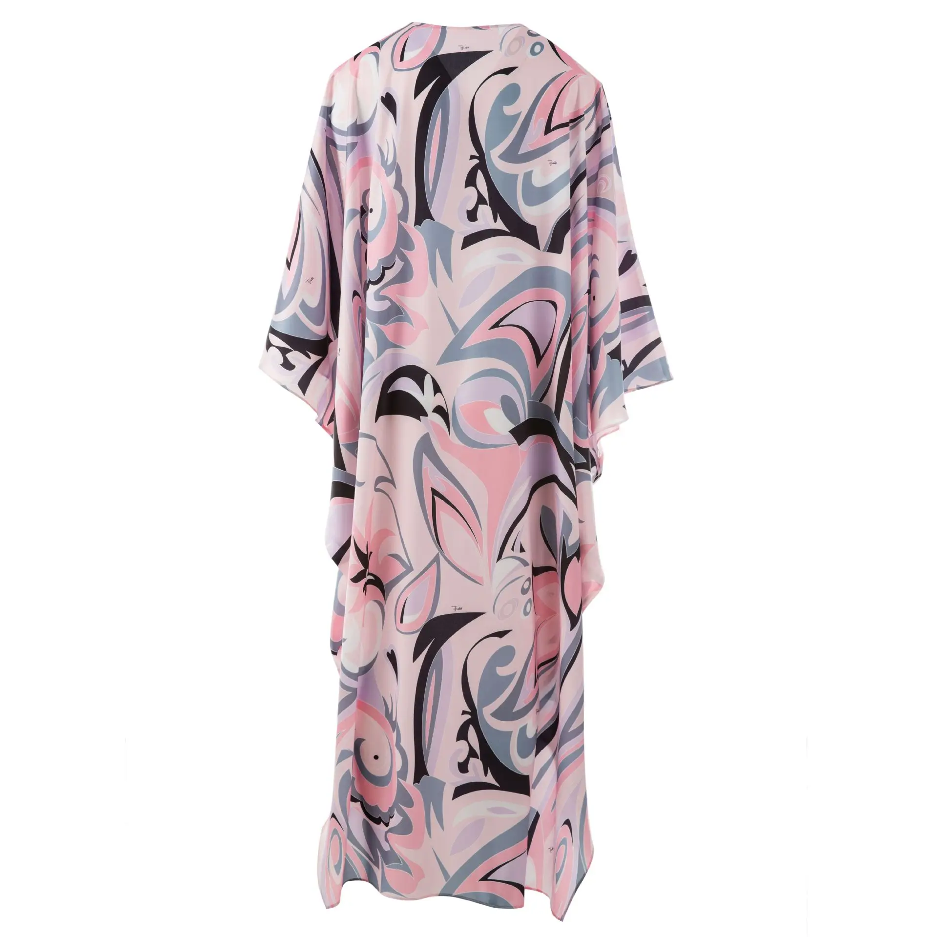 Robe caftan de créateur de luxe 2025 |   Robe de plage longue en soie surdimensionnée pour femme |  