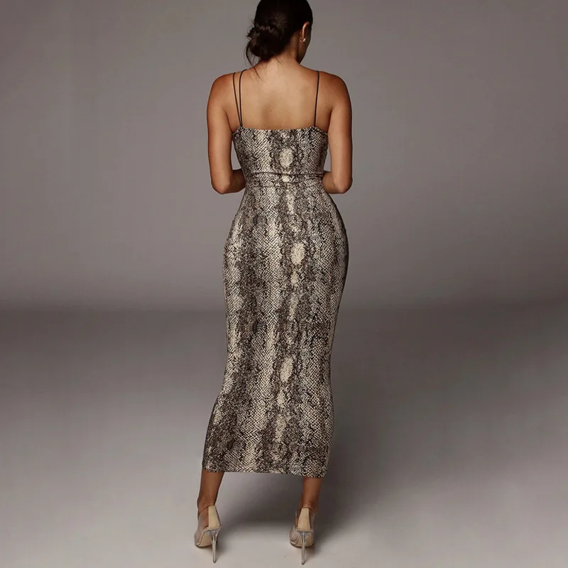 Robe d'été Sexy léopard sans manches pour femmes, vêtements élégants, mode féminine, taille haute, b