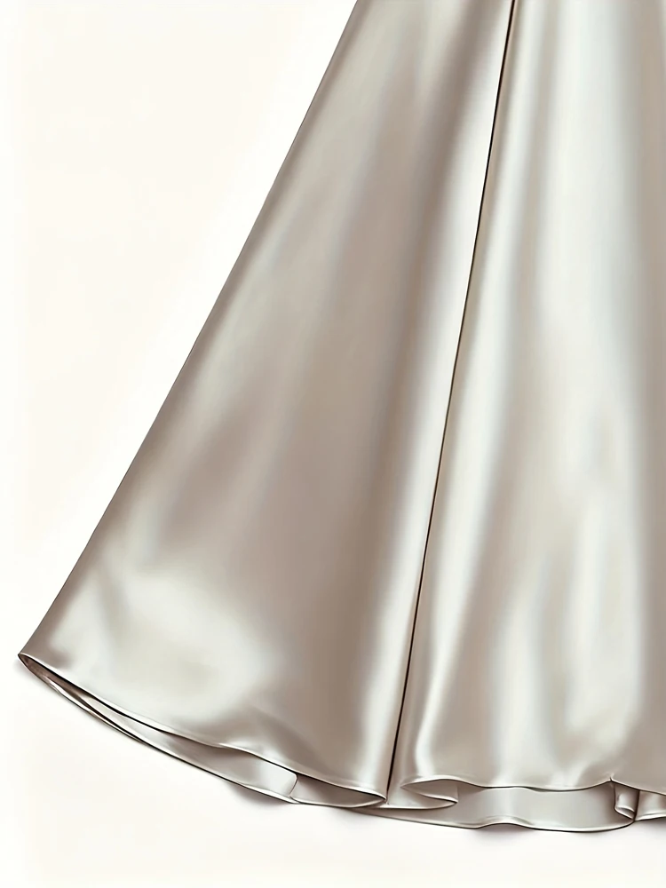 Collection Printemps/Automne : Robe de soirée élégante d'inspiration française, à col en V, à manche