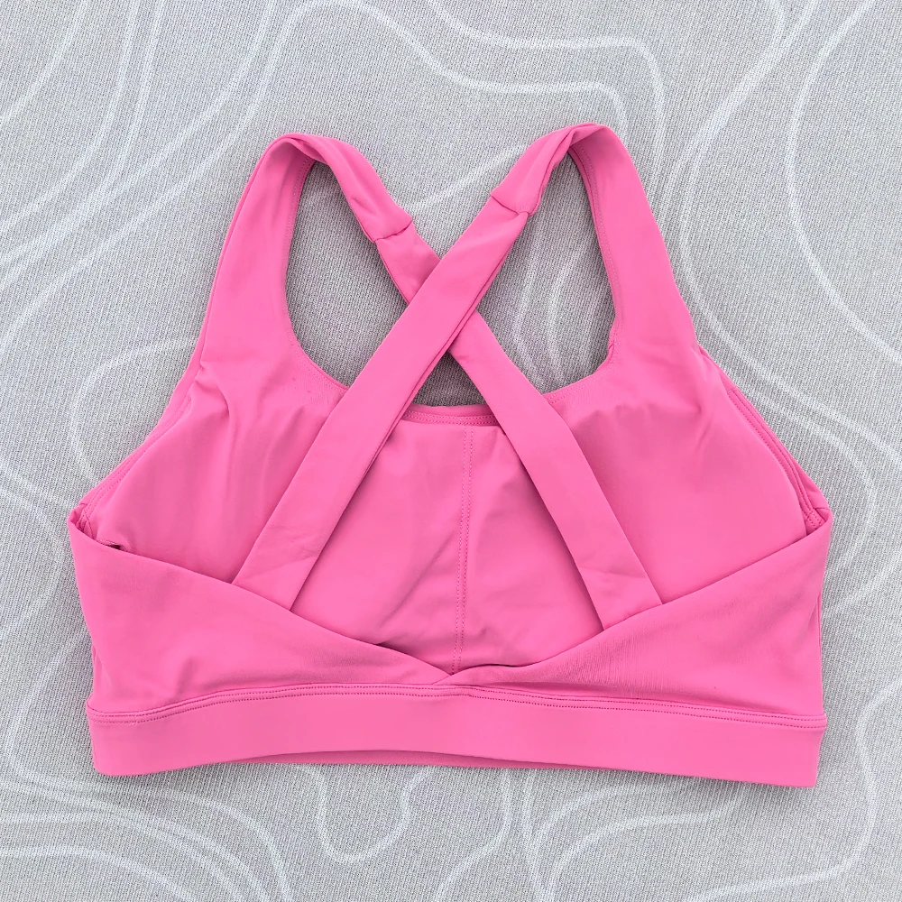 Soutien-gorge de Fitness pour femmes, couleur unie, serré, entraînement complet, dos croisé, sous-vê