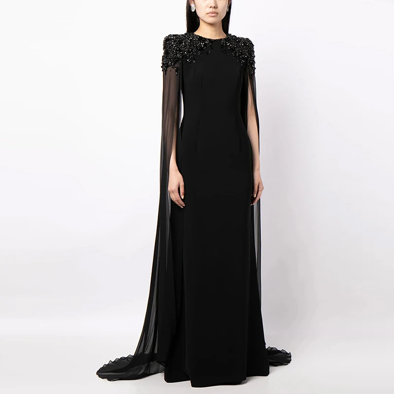 HIGH STREET Nouvelle Collection 2026 Robe de Soirée Longue Maxi pour Femme à Manches Longues Ornée d