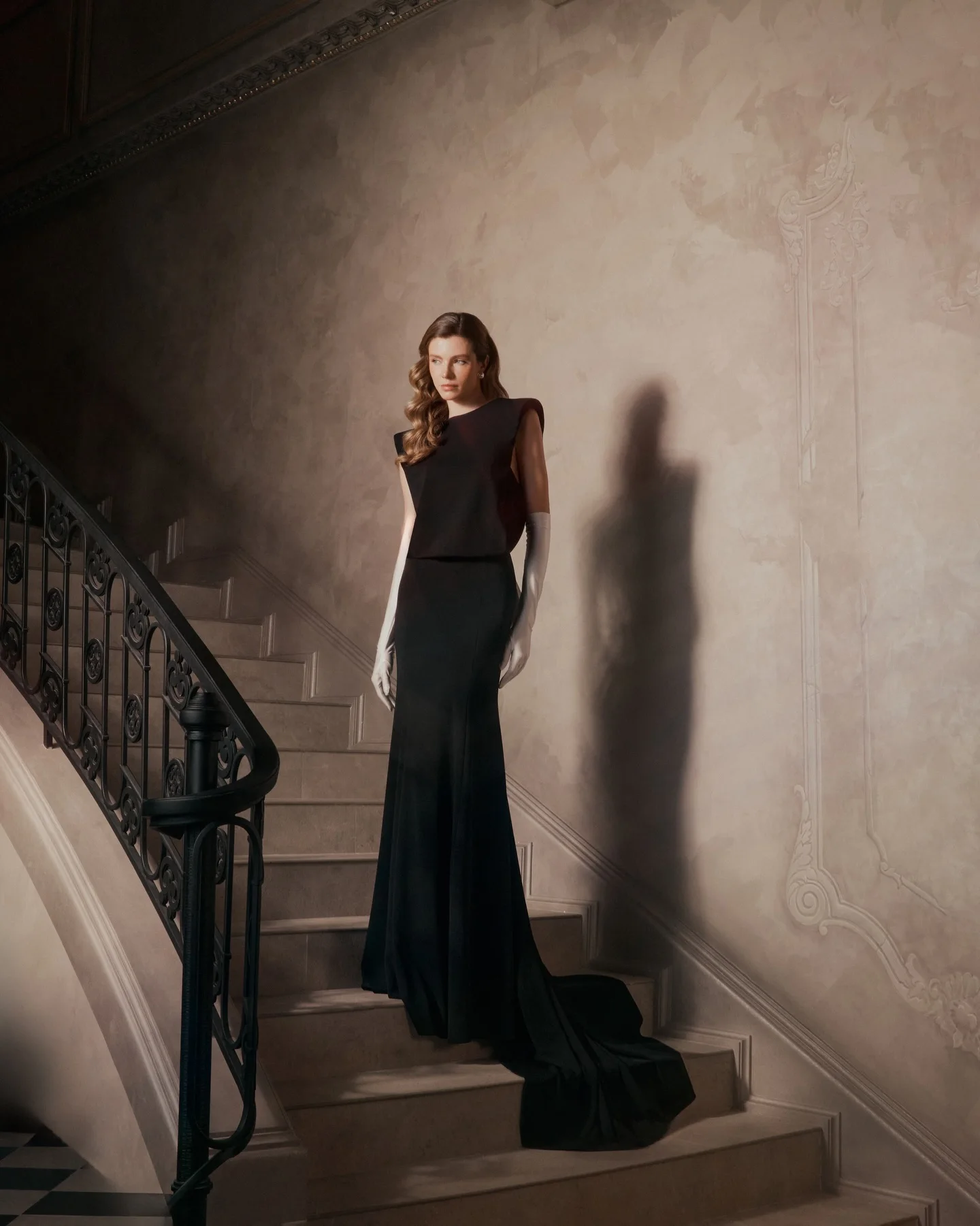 Robe de soirée sirène noire fluide sans dos pour femme, robe de bal longue sans manches avec nœud bl