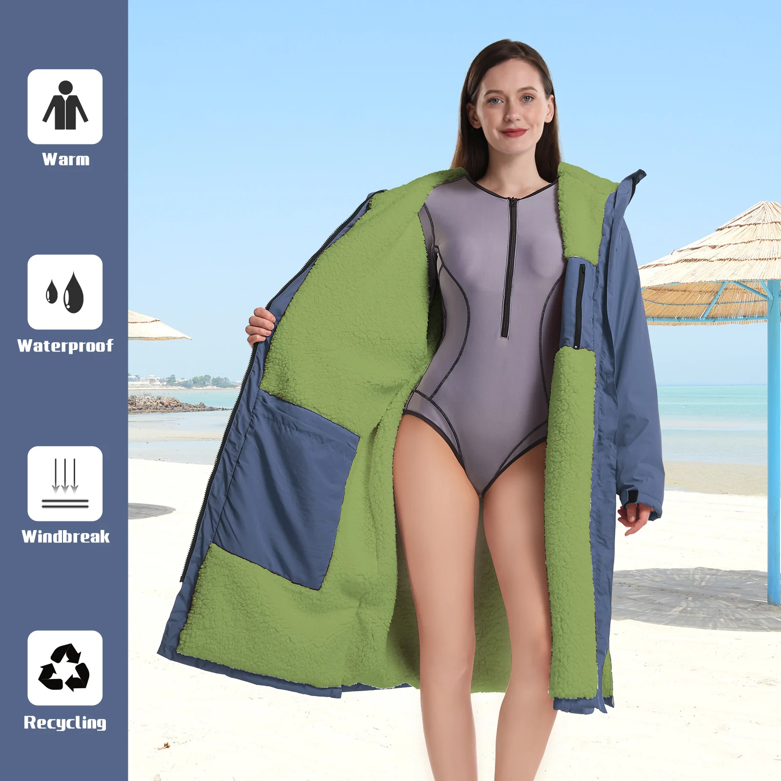 Mutao Robe à langer ultra douce et imperméable à séchage rapide – Séchage rapide, douce et confortab