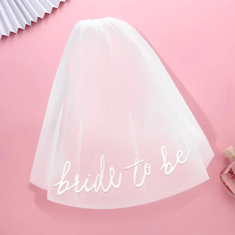 Voile de mariée de Style court et moyen, 1 pièce, 55cm, pour fête de mariage, proposition de saint-v