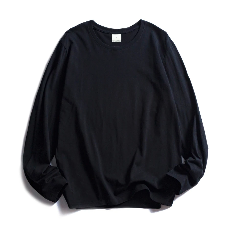 WAVLATII femmes col rond à manches longues t-shirts dame blanc couverture en coton femme doux t-shir