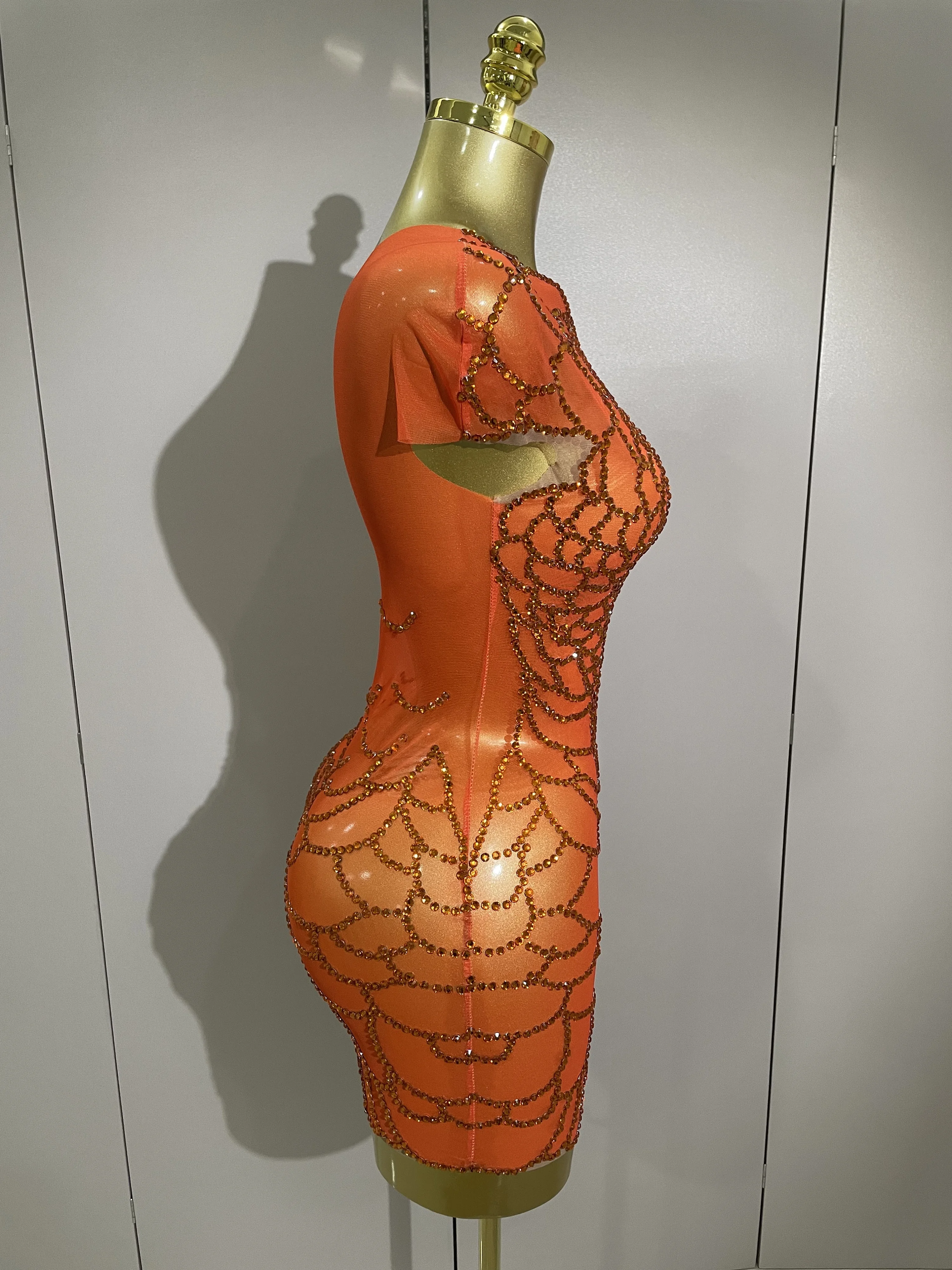 STOCK femmes brillant strass Sexy une épaule culture robe anniversaire célébrer fête robe de soirée