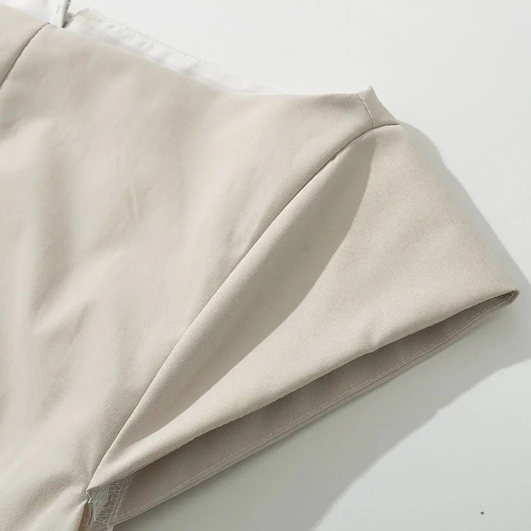 Robe mi-longue taille basse à manches courtes pour femmes, col slash sexy, dos nu évidé, robe trapèz