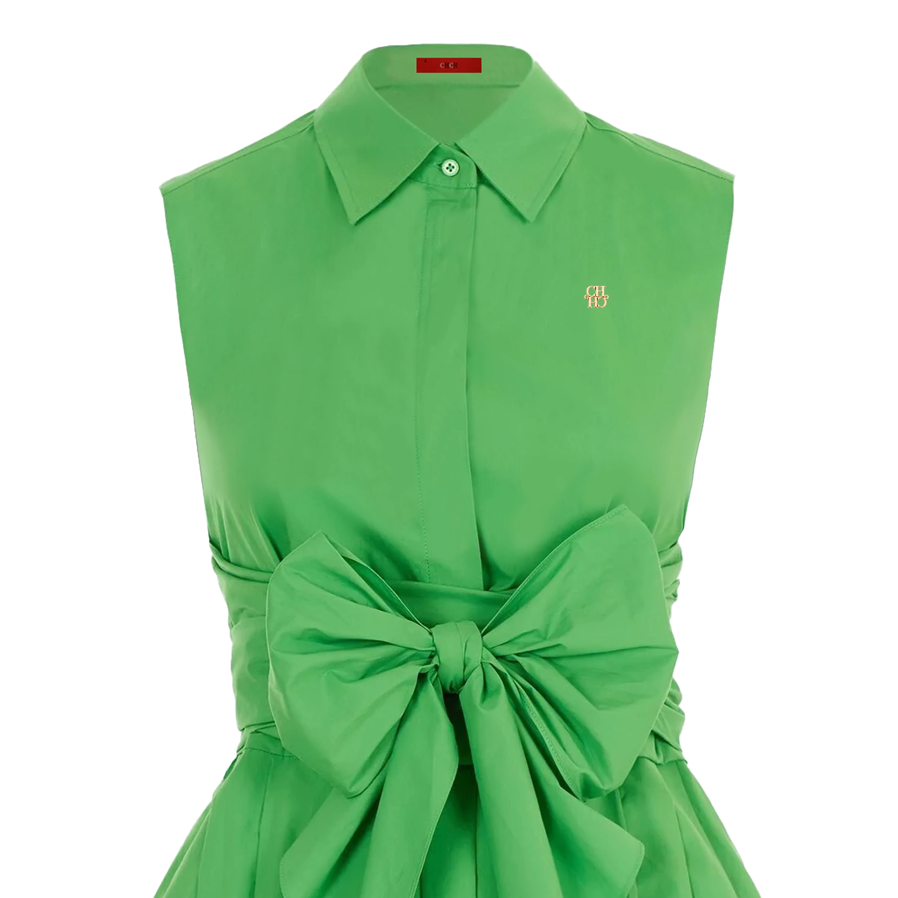 CHCH robe femme été plage fête sans manches simple boutonnage à lacets conception robe longue femme
