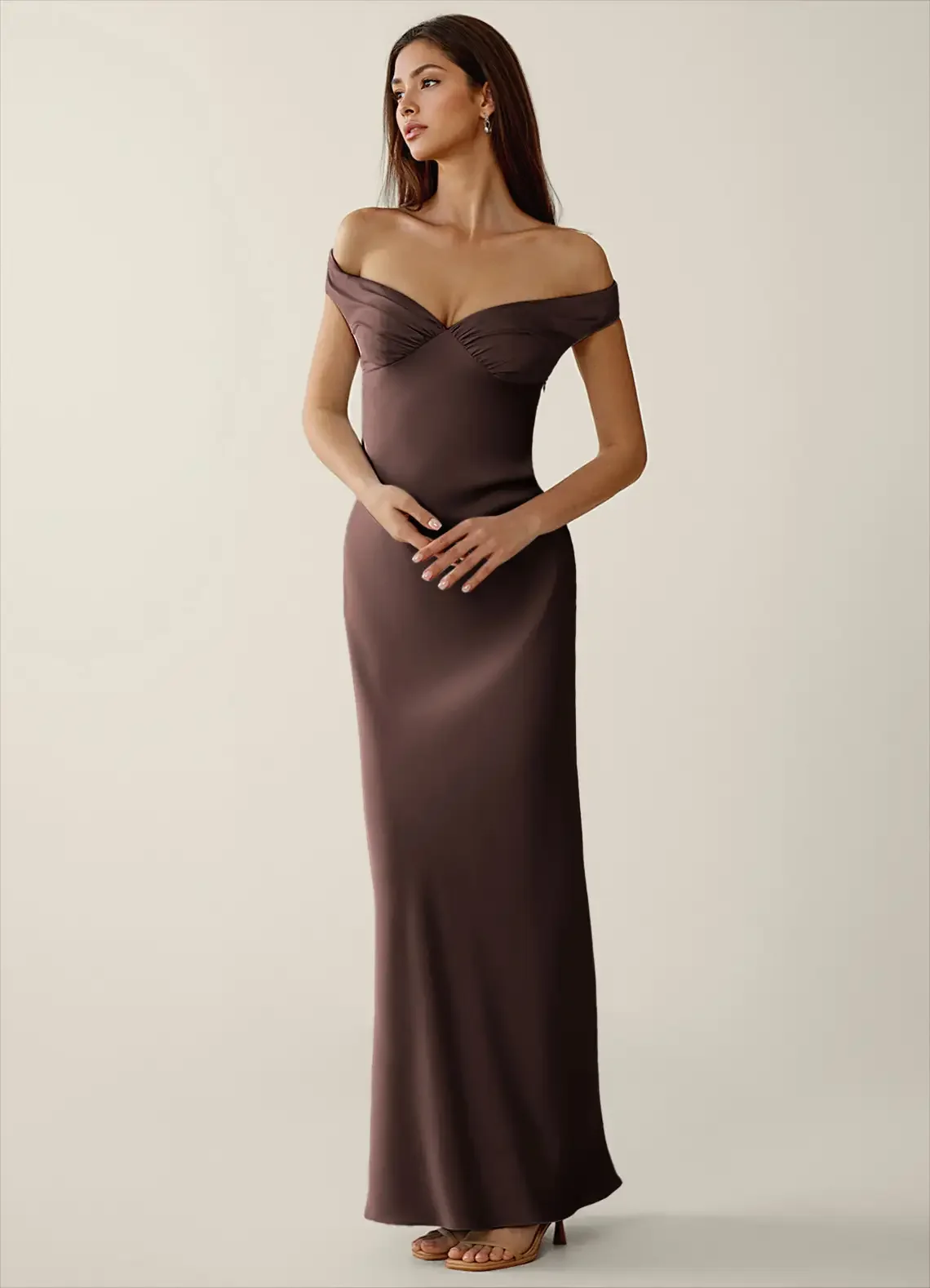 Snvdzo – robe de demoiselle d'honneur élégante, style sirène, épaules dénudées, froncée, dos ouvert,