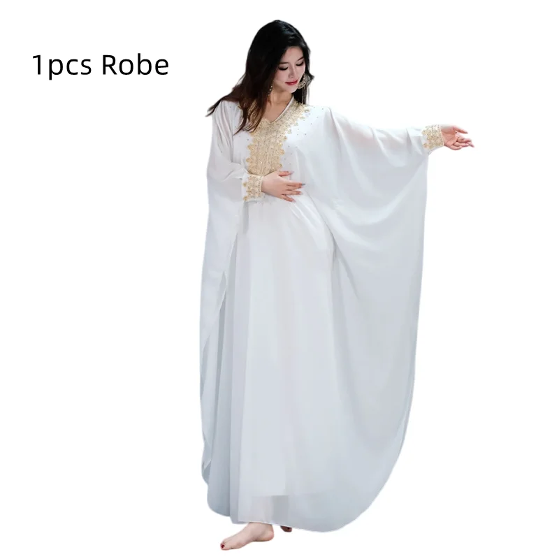 Robe brodée irak pour spectacle de danse du ventre, Costume de compétition Khaleegy Fusion danseuse,
