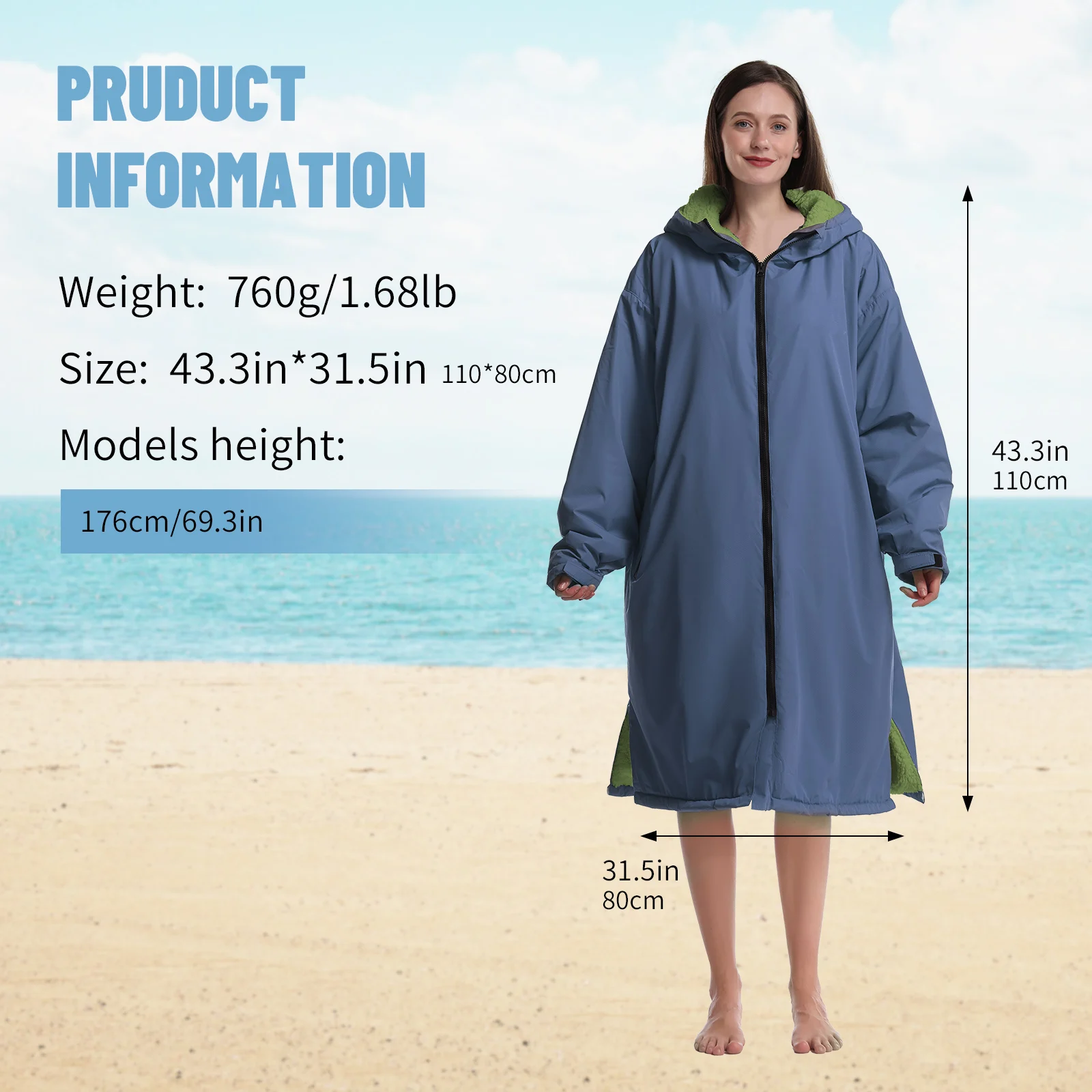 Mutao Robe à langer ultra douce et imperméable à séchage rapide – Séchage rapide, douce et confortab