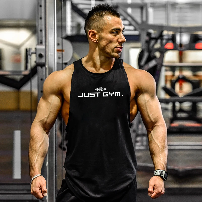Débardeur de musculation d'été, chemises sans manches, Fitness, vêtements de gymnastique en coton re