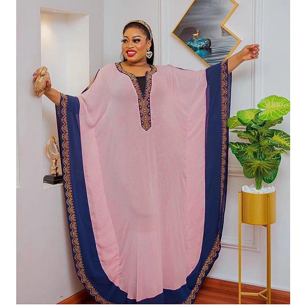 Robe Maxi en Mousseline de Soie pour Femme Musulmane, Kaftan, Dubaï, Abaya, Turquie, Vêtements Islam