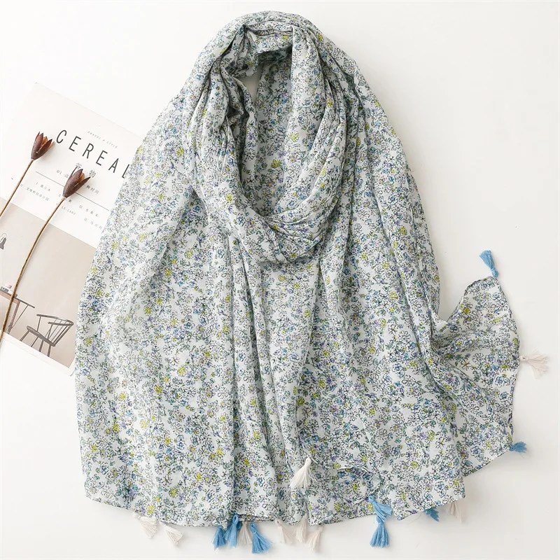 Châle en Viscose avec pompon Floral abstrait Paisley pour femme, écharpe enveloppante de haute quali