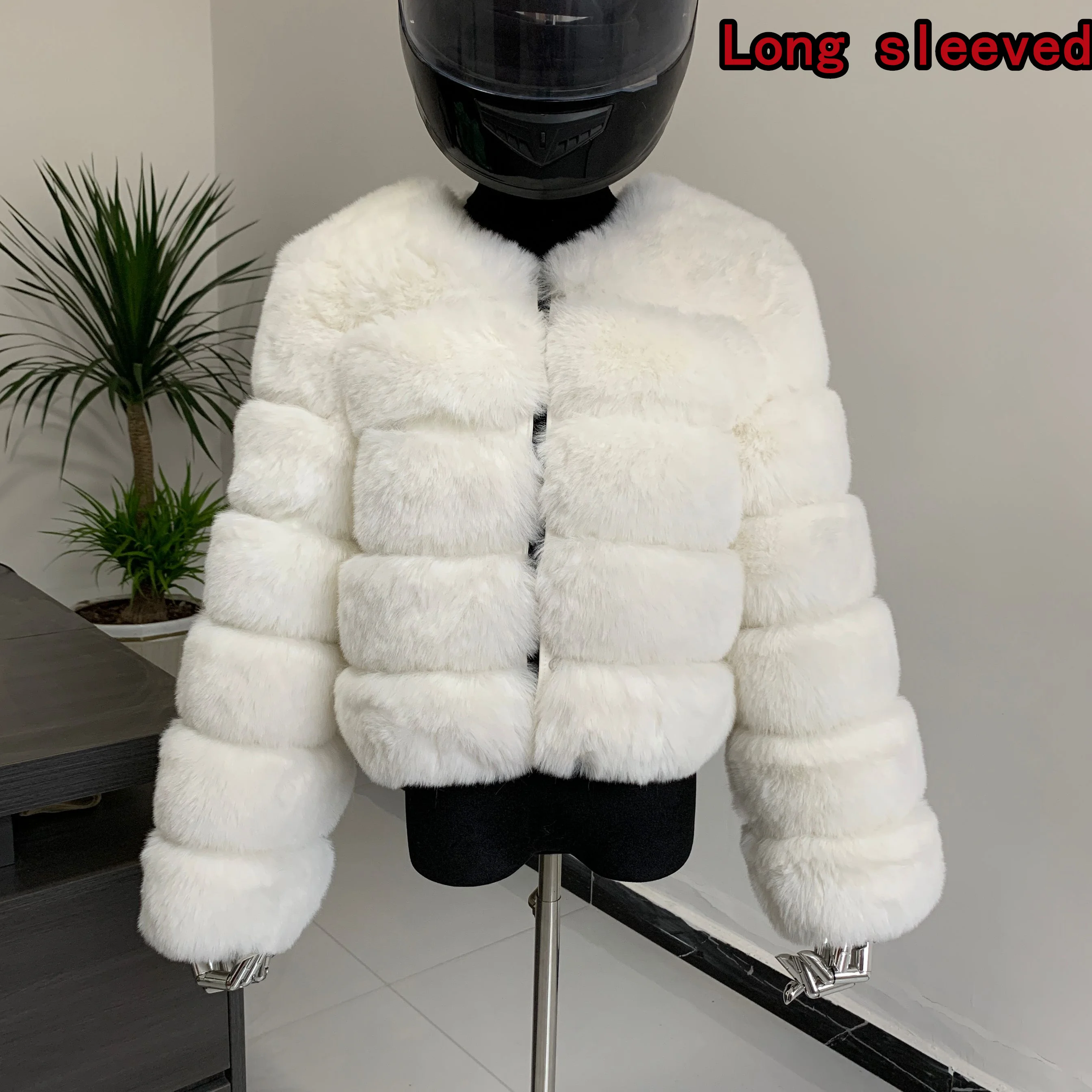 Manteau d'hiver pour manteau en fausse fourrure femmes nouveaux vêtements d'extérieur manteau court