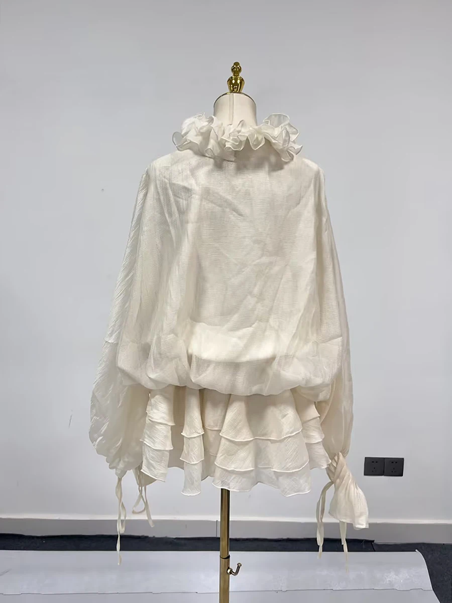 TWOTWINSTYLE – robe ample à fleurs 3D pour femmes, couleur unie, col en V, manches longues, Patchwor