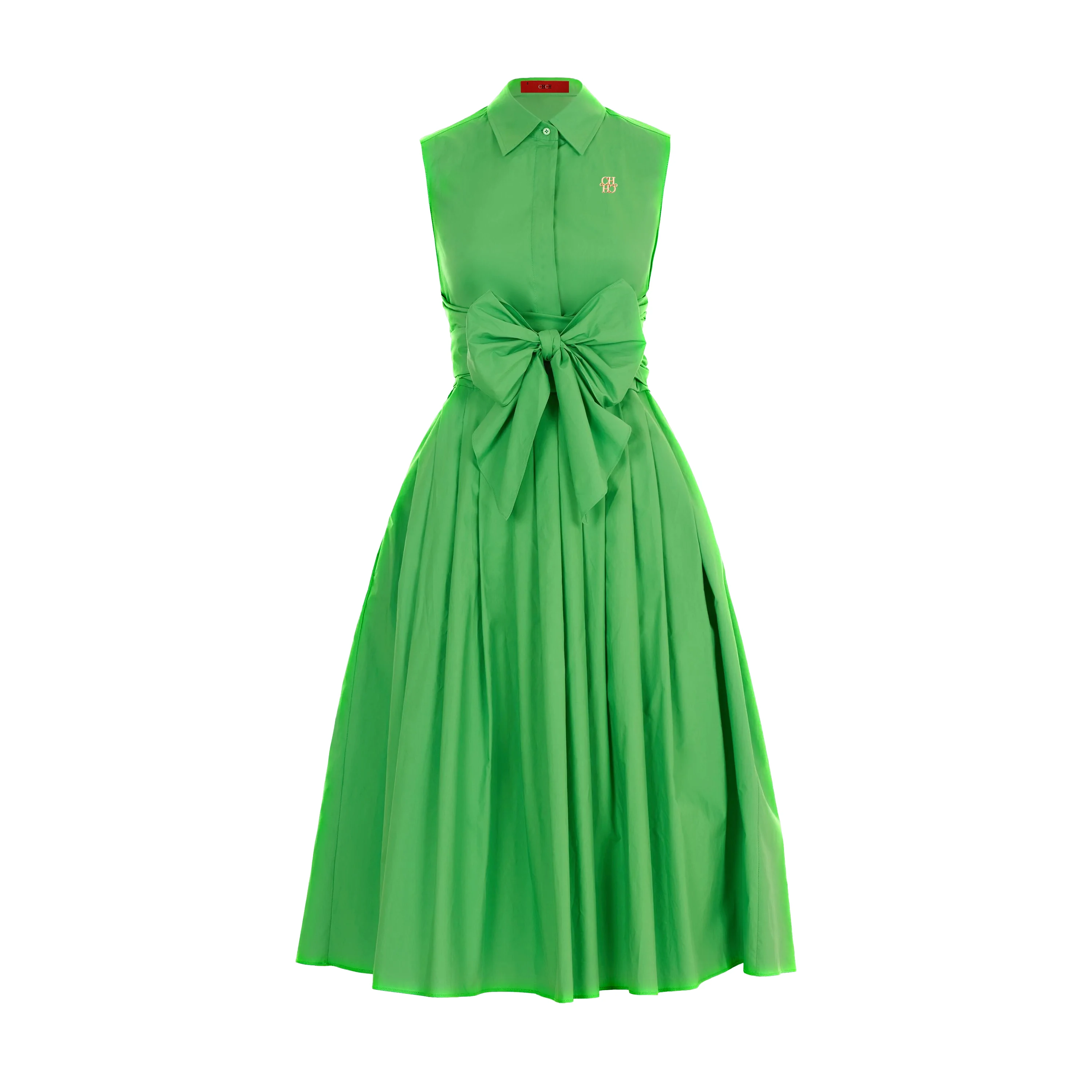 CHCH robe femme été plage fête sans manches simple boutonnage à lacets conception robe longue femme