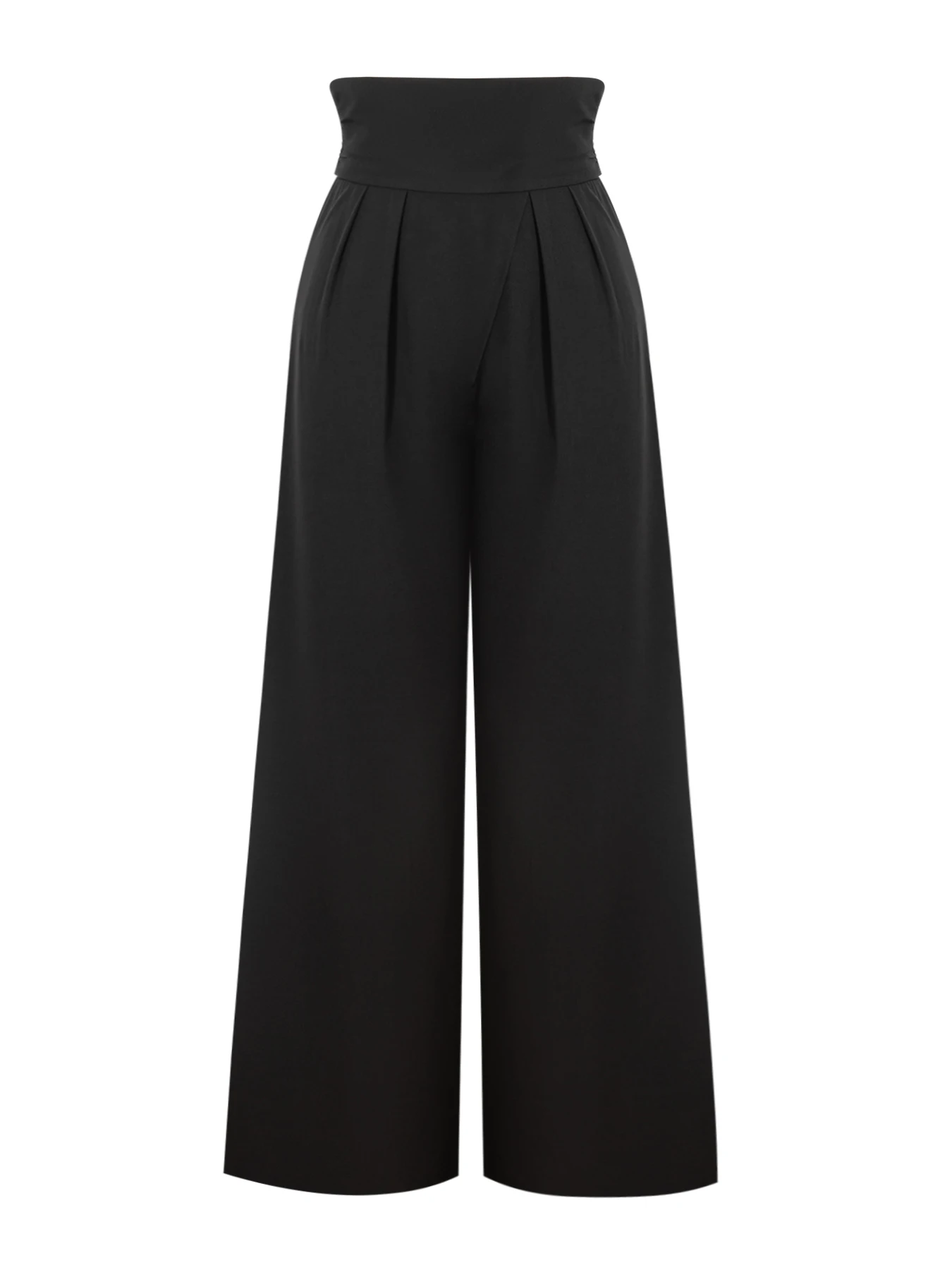Nouveau pantalon noir pour femme, printemps-été, décontracté, taille haute, coupe large, style taill