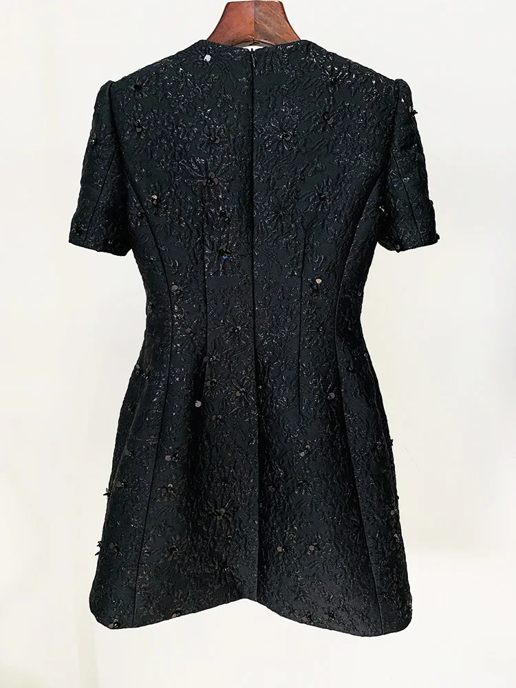 HIGH STREET Nouveauté 2026 Robe de créateur tendance et élégante pour femme, ornée de perles et de j