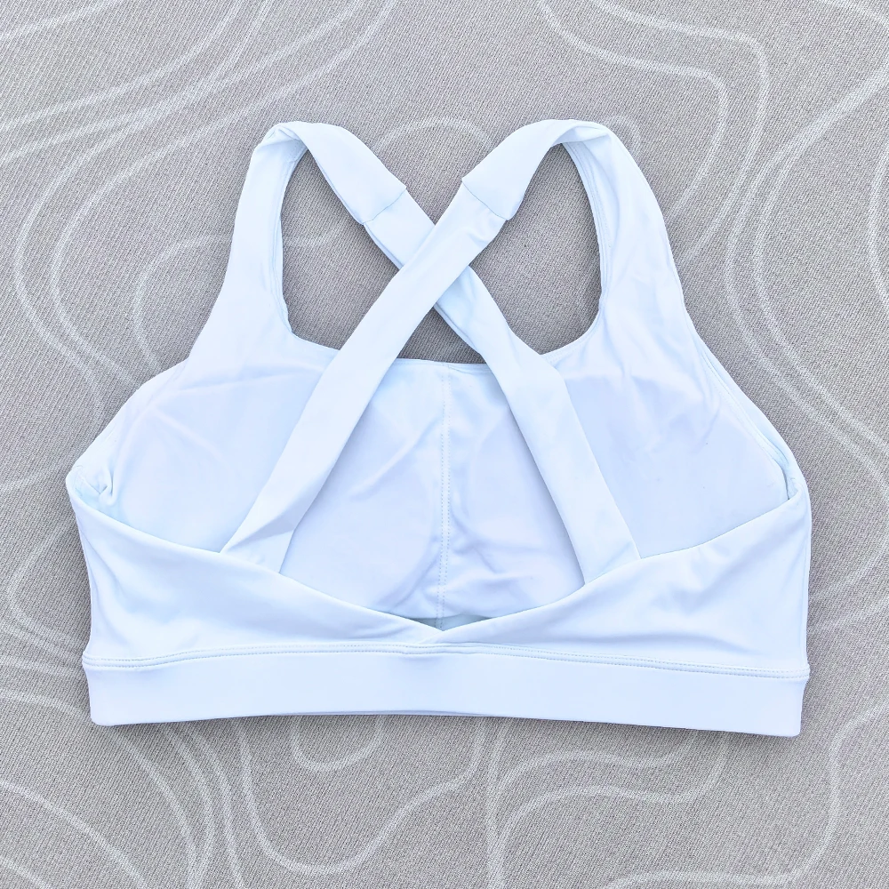 Soutien-gorge de Fitness pour femmes, couleur unie, serré, entraînement complet, dos croisé, sous-vê