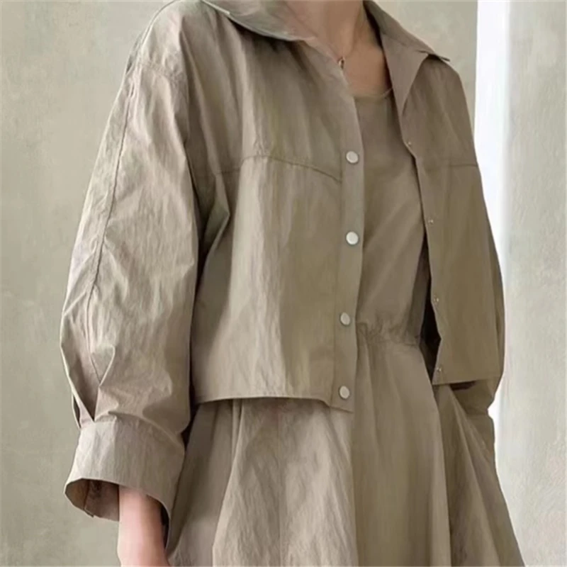 REALEFT – robe d'été 2 pièces pour femmes, ensemble veste courte rabattue et robe débardeur décontra