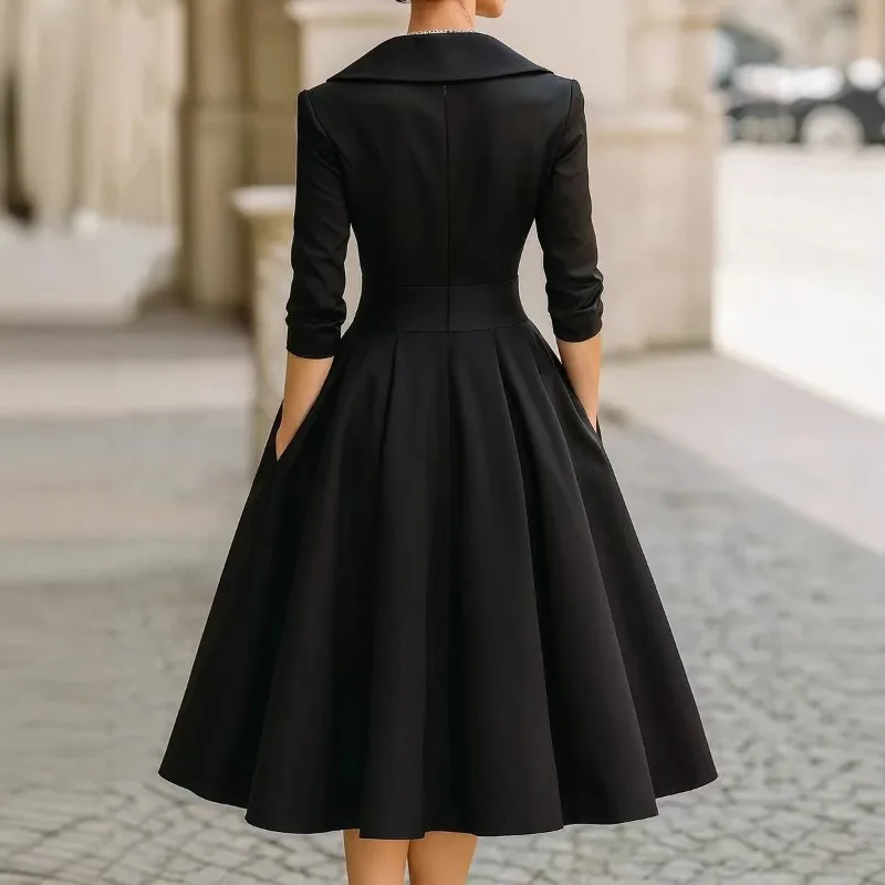Robe longue élégante et ajustée à manches longues pour femme, style mode et tempérament, taille form