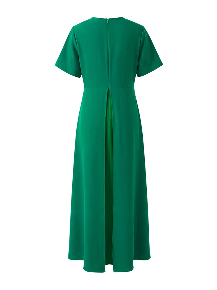 Yeezzi – robe Peplum élégante pour femmes, pour Banquet de mariage, manches courtes plissées, ourlet