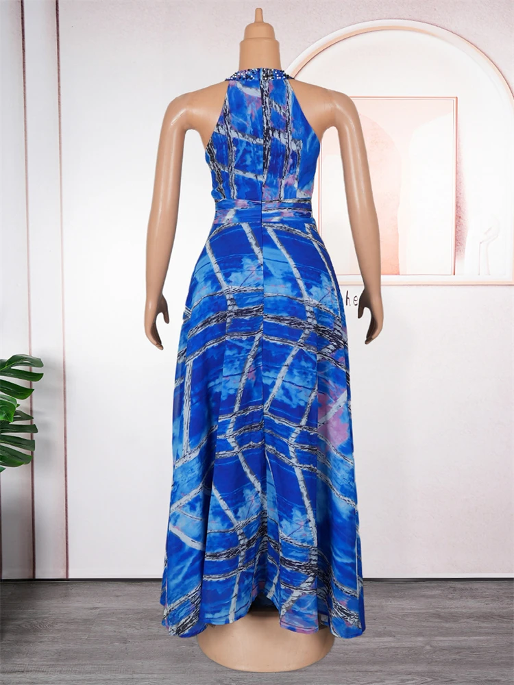 Robes de soirée d'été 2026 élégantes pour femmes, longues robes en mousseline, tenues imprimées Dash
