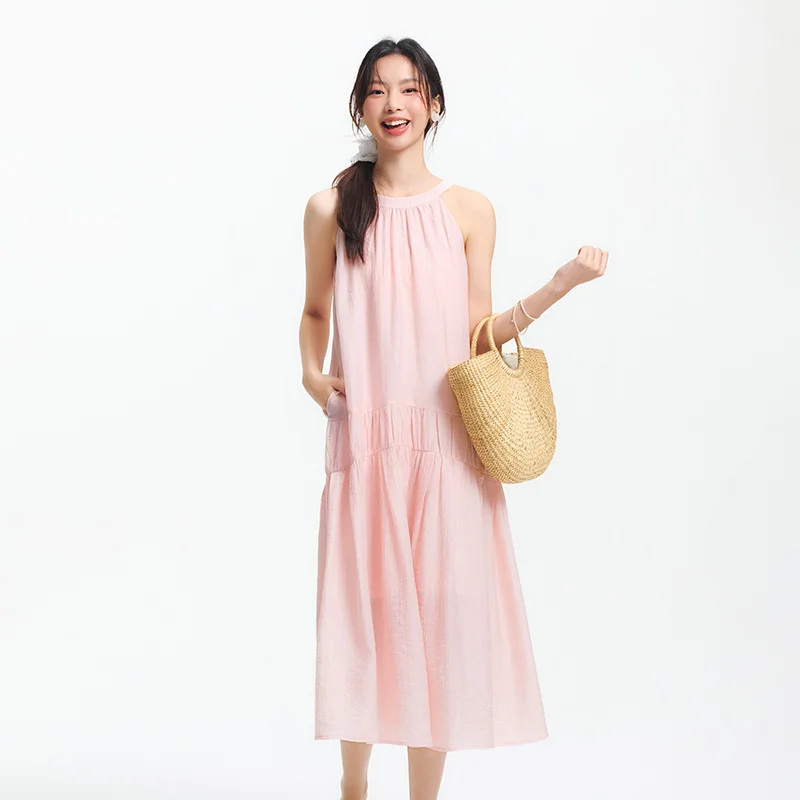 SEMIR-Robe Longue à Deux Voies pour Femme, Tenue de Plage, Dos aux, avec Nministériels d Papillon, p