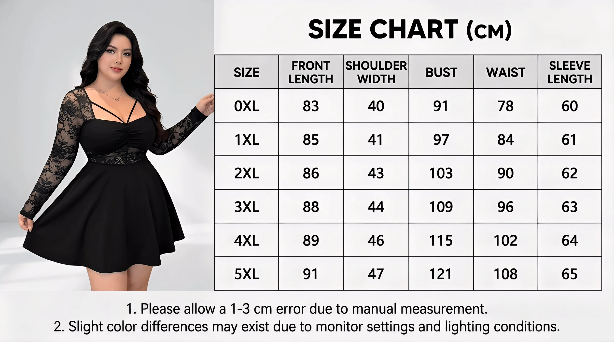 Robe en dentelle à manches longues pour femmes, grande taille, robe courte en dentelle, tenue décont