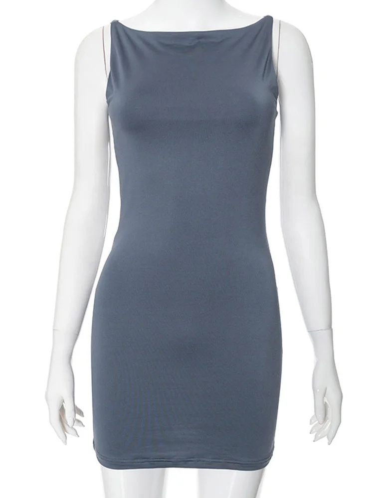 Mini robe portefeuille sans manches pour femmes, Y2K, basique, décontractée, mode, été, Sexy, élégan