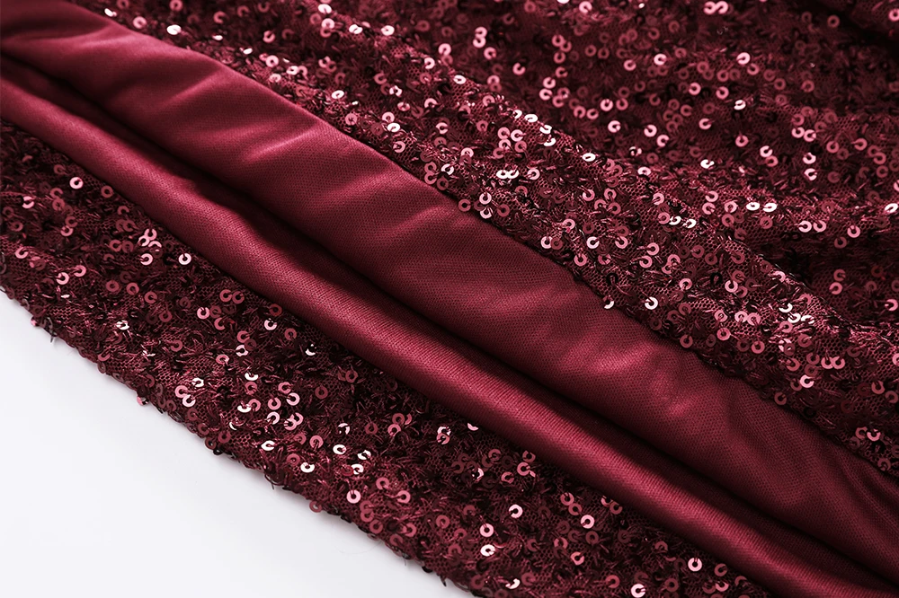 Robe de soirée élégante pour femme Suninheart, mini robe en velours à paillettes, robe de fête scint