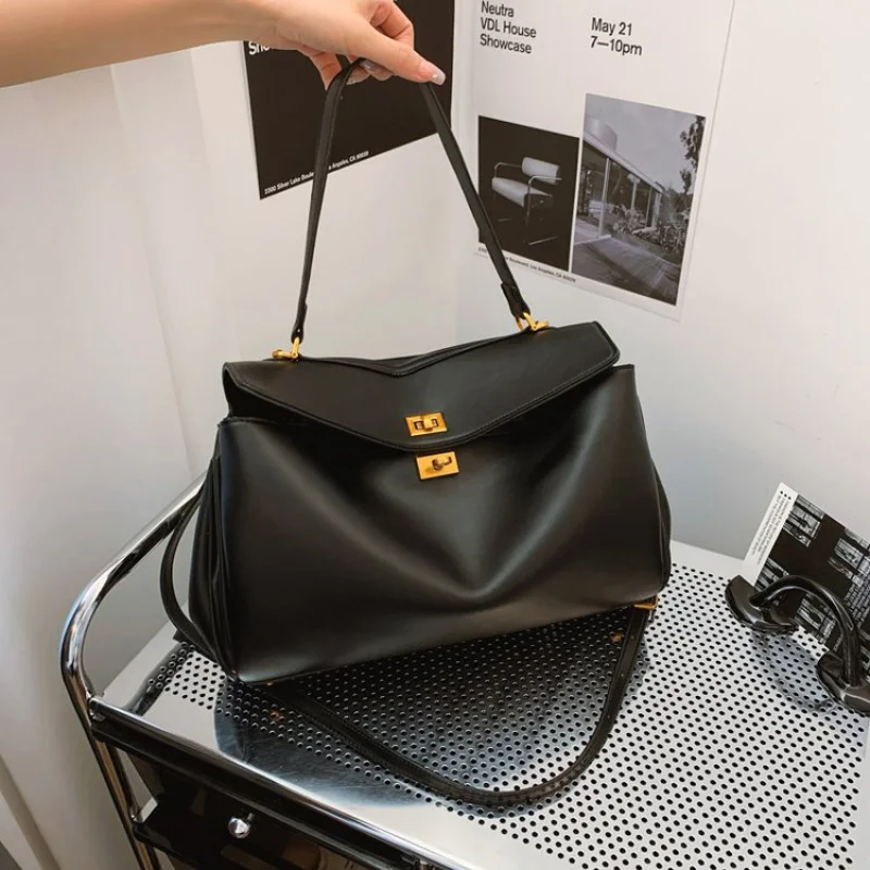 Sac à main élégant classique haut de gamme pour femmes, en cuir, design tendance, sac fourre-tout de