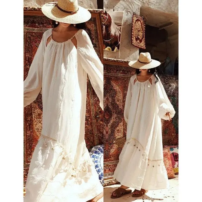Robe d'été 2026 nouvelle collection pour femme, style décontracté et épaules dénudées, inspirée des 