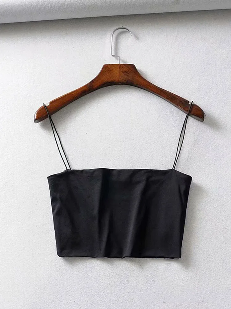 Haut court en coton élastique pour femmes, Camis Sexy, sans manches, débardeur court, Bar, été 2022