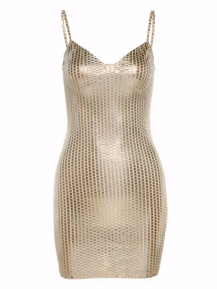 2025 nouveau été Sexy femmes robes boîte de nuit Minis sangle fête robes de soirée dos nu anniversai