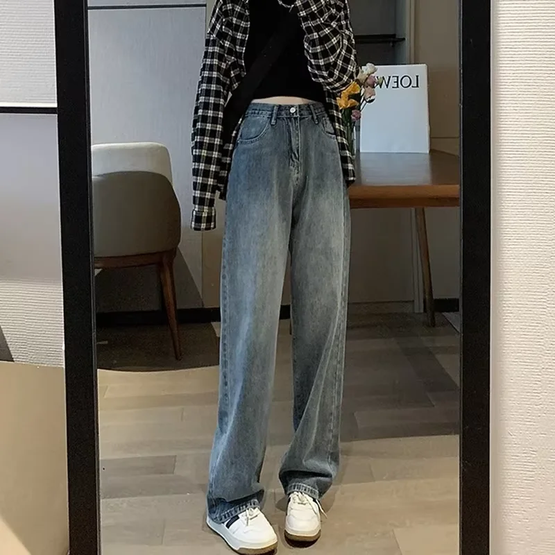 Nouveaux Styles d'automne et d'hiver adaptés à toutes les saisons, jean basique pour femmes, taille 