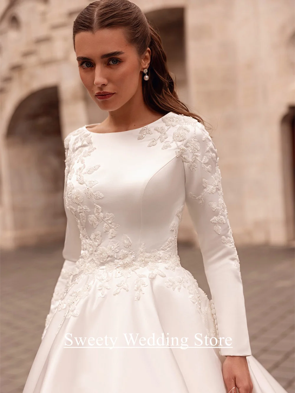 Robe de mariée modeste pour femmes