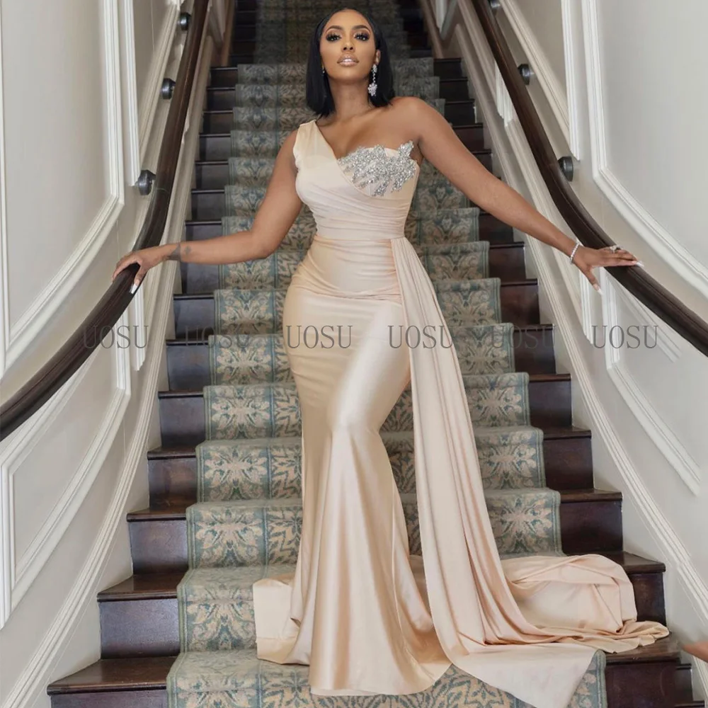 Robe de Demoiselle d'Honneur Personnalisée Champagne